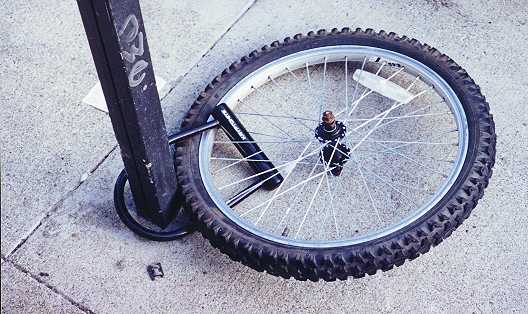 Remains of a stolen bicycle